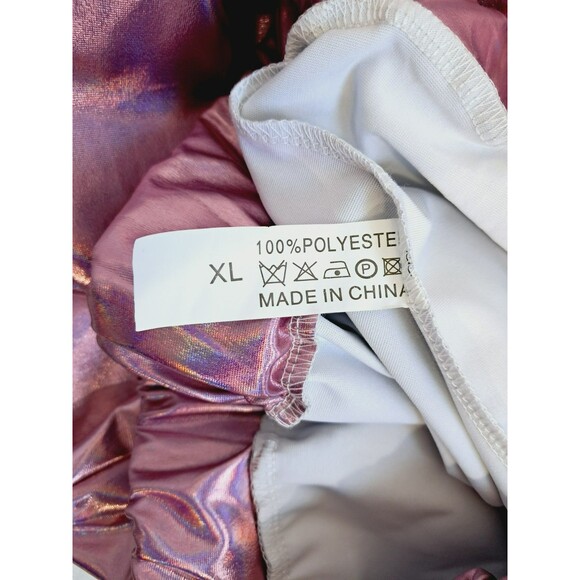 Pink Metallic Shiny Jogger Sweat Pants XL Womens - Picture 10 of 10